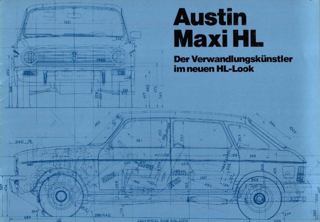 1976 Austin Maxi HL Brochure Page 2